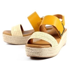 Lunar Women's Logan Wedge Sandals - Mustard -Fashion Lady lunar logan sandal mustard 6