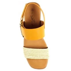 Lunar Women's Logan Wedge Sandals - Mustard -Fashion Lady lunar logan sandal mustard 7