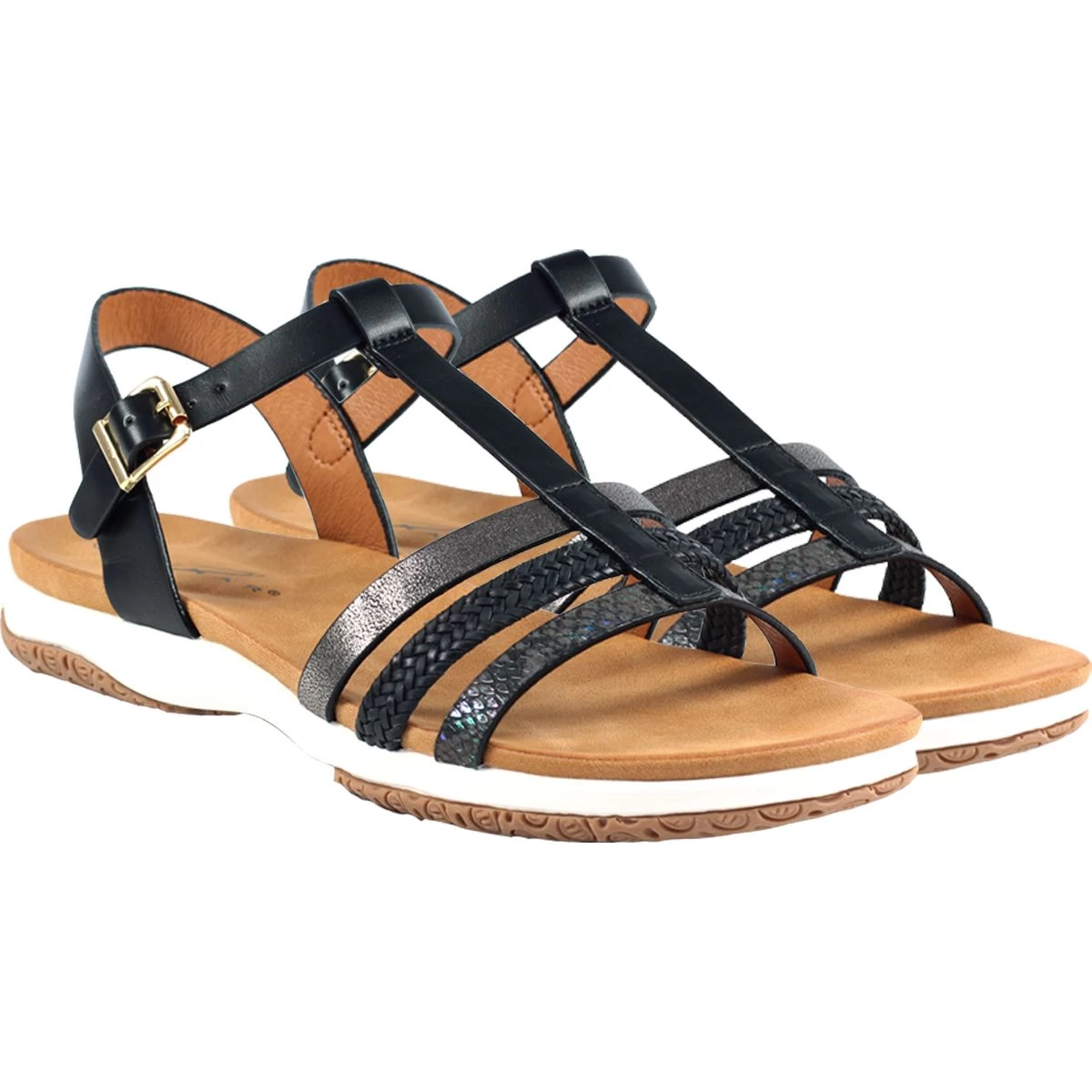 Lunar Women's Malbec Sandals - Black 3 Lunar Women's Malbec Sandals - Black - Image 3