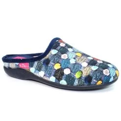 Lunar Women's Crackle Mule Slippers - Blue