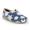 Lunar Women’s Daisy Flower Slippers – Blue