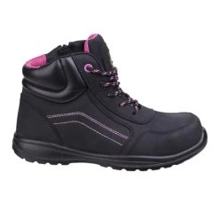 Amblers Women's AS601 Lydia Composite Safety Boots - Black/Pink -Fashion Lady lydia ladies 2 1