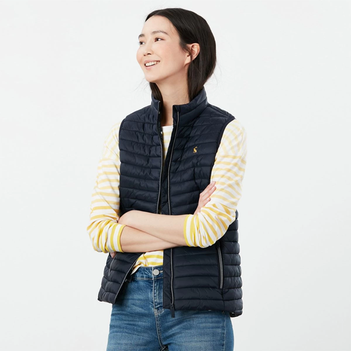 Joules Women's Snug Packable Gilet - Marine Navy 3 Joules Women's Snug Packable Gilet - Marine Navy - Image 3