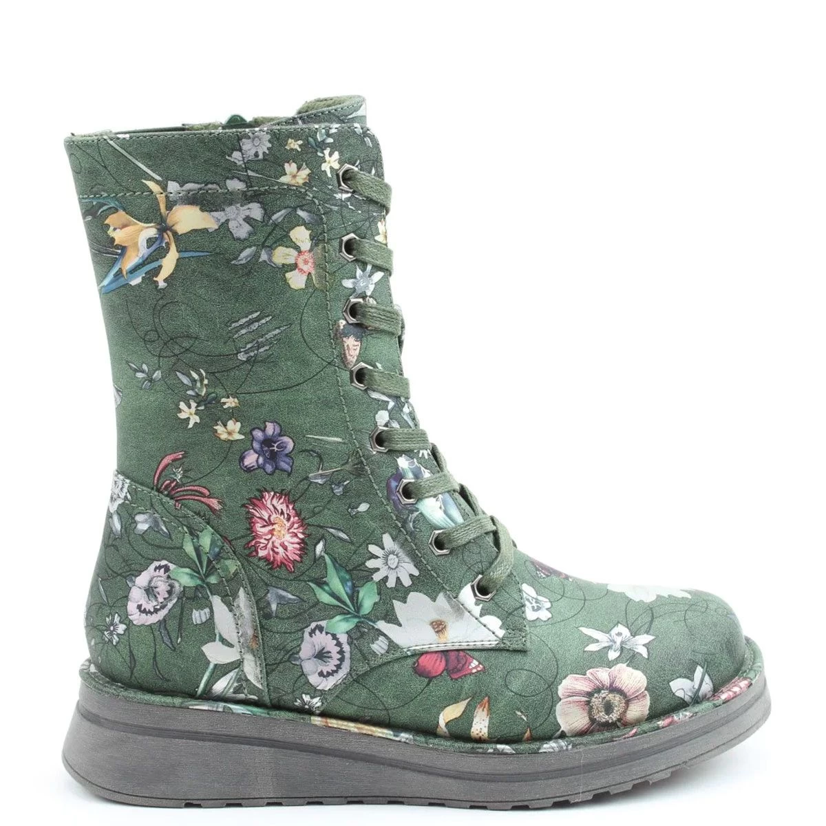 Heavenly Feet Women's Martina 4 Fantasy Print Mid Boots - Forest 2 Heavenly Feet Women's Martina 4 Fantasy Print Mid Boots - Forest - Image 2