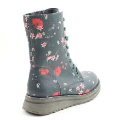 Heavenly Feet Women's Martina 4 Bee Flower Print Mid Boots - Ocean -Fashion Lady martina4 print beeflower ocean 3