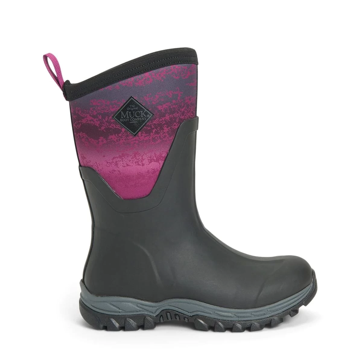 Muck Boots Women's Arctic Sport Mid Height Wellington Boots - Black/Magenta 3 Muck Boots Women's Arctic Sport Mid Height Wellington Boots - Black/Magenta - Image 3