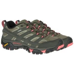 Merrell Women’s Moab 2 Gore-Tex Low Walking Shoes – Beluga/Olive