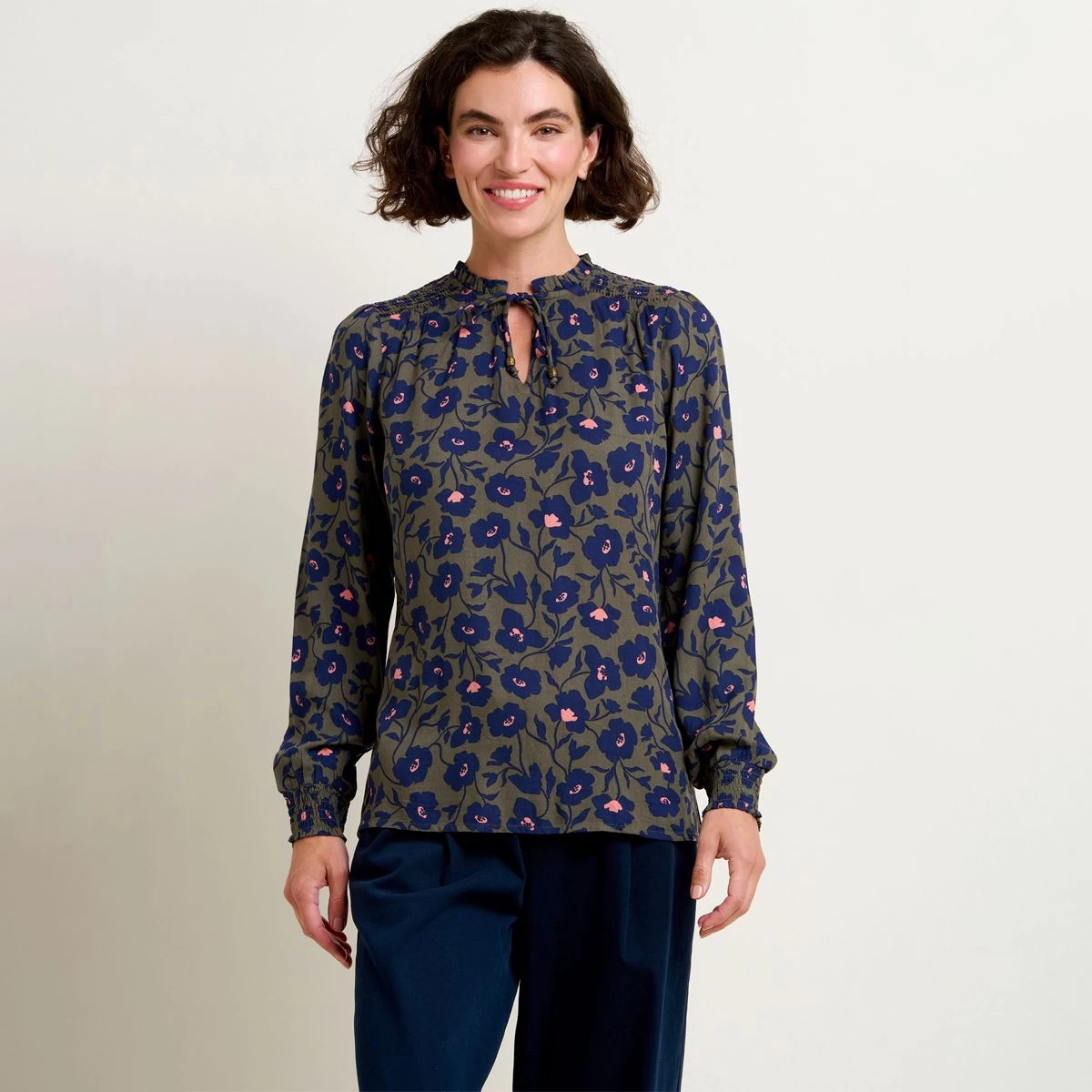Brakeburn Women's Midnight Bloom Blouse - Green 1 Brakeburn Women's Midnight Bloom Blouse - Green