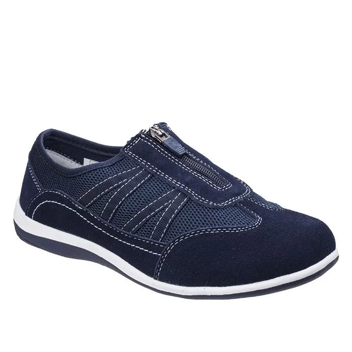 Fleet & Foster Women’s Mombassa Comfort Zip Shoe – Navy 2 Fleet & Foster Women’s Mombassa Comfort Zip Shoe – Navy - Image 2