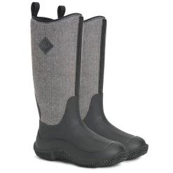 Muck Boots Women's Hale Wellington Boots - Black/Herring Bone 19 Muck Boots Women's Hale Wellington Boots - Black/Herring Bone -Fashion Lady muck hale black herringbone grey 1