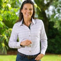 Baleno Women's Nina Long Sleeved Check Shirt - Purple/Pink/Green