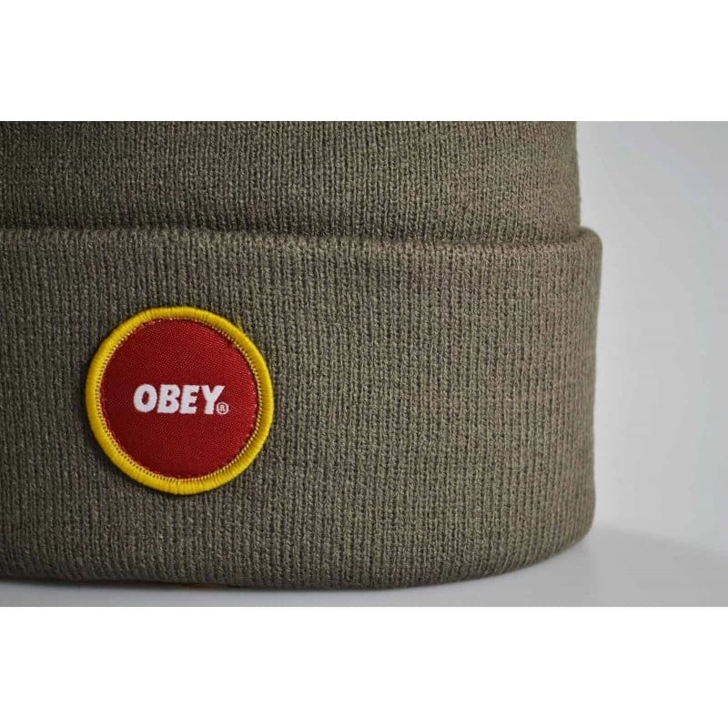 OBEY Circle Beanie - Army 2 OBEY Circle Beanie - Army - Image 2