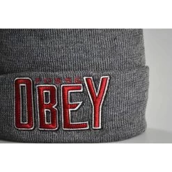 OBEY Propaganda Beanie - Heather Grey -Fashion Lady obey propaganda beanie heather grey p66596 93671 image