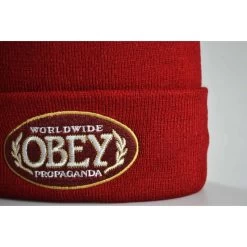 OBEY Smoke Beanie - Red -Fashion Lady obey smoke beanie red p66592 93663 image