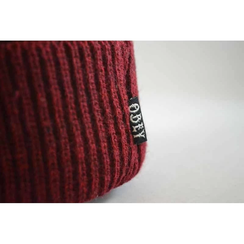 OBEY Timers Beanie - Burgundy 3 OBEY Timers Beanie - Burgundy - Image 3