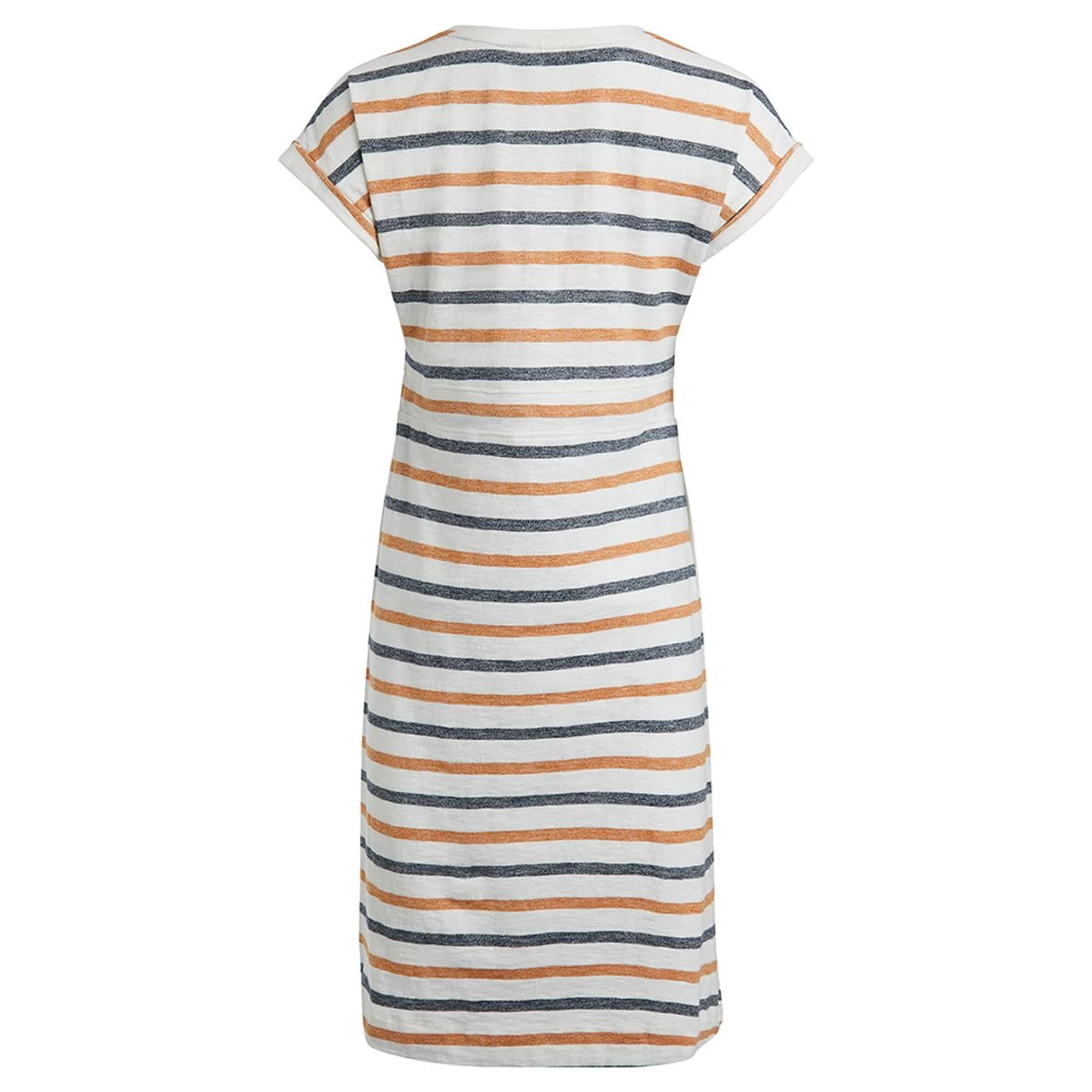 Weird Fish Women's Olli Organic Striped Jersey Dress - Light Cream 3 Weird Fish Women's Olli Organic Striped Jersey Dress - Light Cream - Image 3