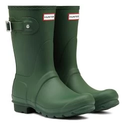 Hunter Women’s Original Short Wellington Boots – Hunter Green -Fashion Lady original short green 1