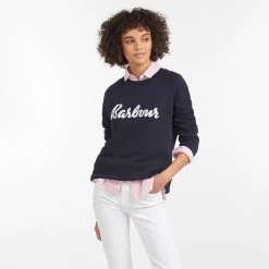 Barbour Women's Otterburn Sweatshirt - Navy -Fashion Lady otterburn 7 1