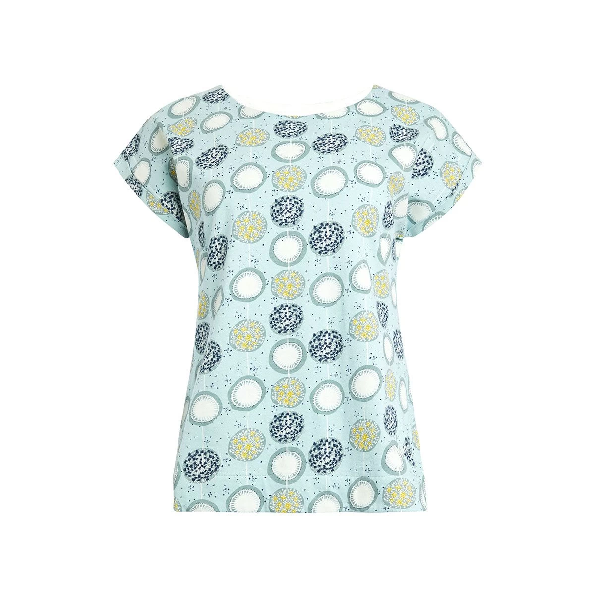 Weird Fish Women’s Paw Paw Printed Organic Cotton T-Shirt – Cool Mist 1 Weird Fish Women’s Paw Paw Printed Organic Cotton T-Shirt – Cool Mist