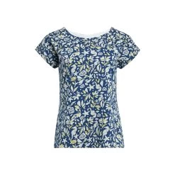 Weird Fish Women’s Paw Paw Printed Organic Cotton T-Shirt – Ensign Blue