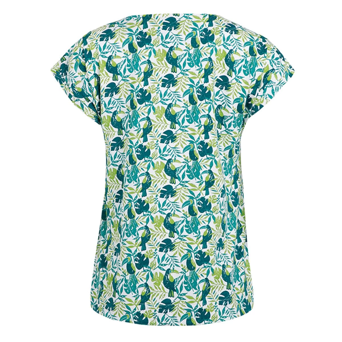 Weird Fish Women's Paw Paw Organic Printed Jersey T-shirt - Kiwi 2 Weird Fish Women's Paw Paw Organic Printed Jersey T-shirt - Kiwi - Image 2