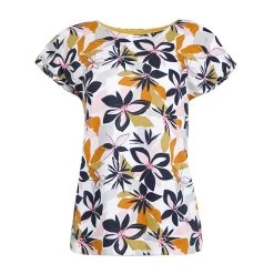 Weird Fish Women's Paw Paw Organic Printed Jersey T-shirt - White