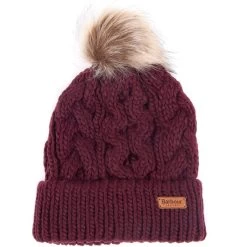 Barbour Penshaw Beanie Hat - Bordeaux