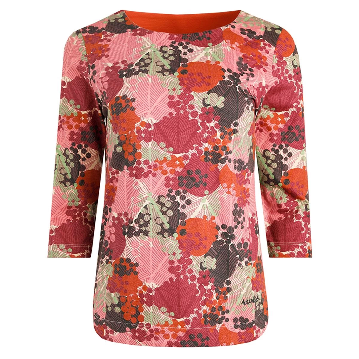 Weird Fish Women's Pinto Printed Jersey Tee - Dusty Rose 3 Weird Fish Women's Pinto Printed Jersey Tee - Dusty Rose - Image 3