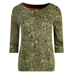 Weird Fish Women's Pinto Printed Jersey Tee - Green -Fashion Lady pinto printed jersey tee green 2