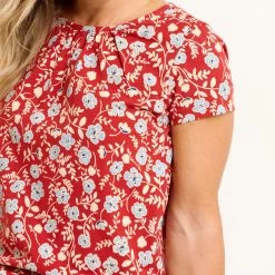 Brakeburn Women's Poppy Short Sleeve Tee - Multi -Fashion Lady poppy s sleeve tee multi 3