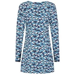 Lazy Jacks Women's Long Sleeve Printed Tunic - Bluebell -Fashion Lady printed l sleeve top bluebell 3