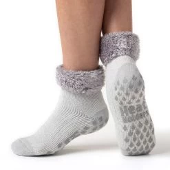 Heat Holders Womens's Queenstown Original Plain Lounge Socks - Grey -Fashion Lady queenstown tg2.3 grey 1 1