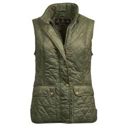 Barbour Women’s Otterburn Quilted Gilet – Olive -Fashion Lady quilted 21