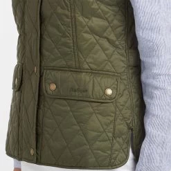 Barbour Women’s Otterburn Quilted Gilet – Olive -Fashion Lady quilted 4
