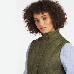 Barbour Women’s Otterburn Quilted Gilet – Olive -Fashion Lady quilted 7