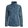 Weird Fish Women's Reena ¼ Zip Printed Fleece - Ensign Blue
