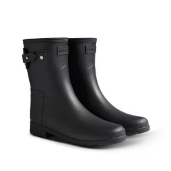 Hunter Women's Refined Slim Fit Short Wellington Boots - Black