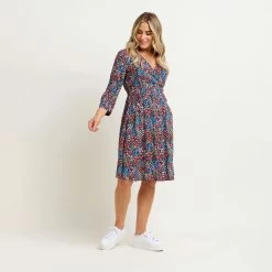 Brakeburn Women's Regan Wrap Midi Dress - Multi -Fashion Lady regan wrap dress multi 4