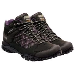 Regatta Women's Edgepoint Mid Walking Boots - Black/Prune -Fashion Lady regatta edgepoint mid black prune1 1