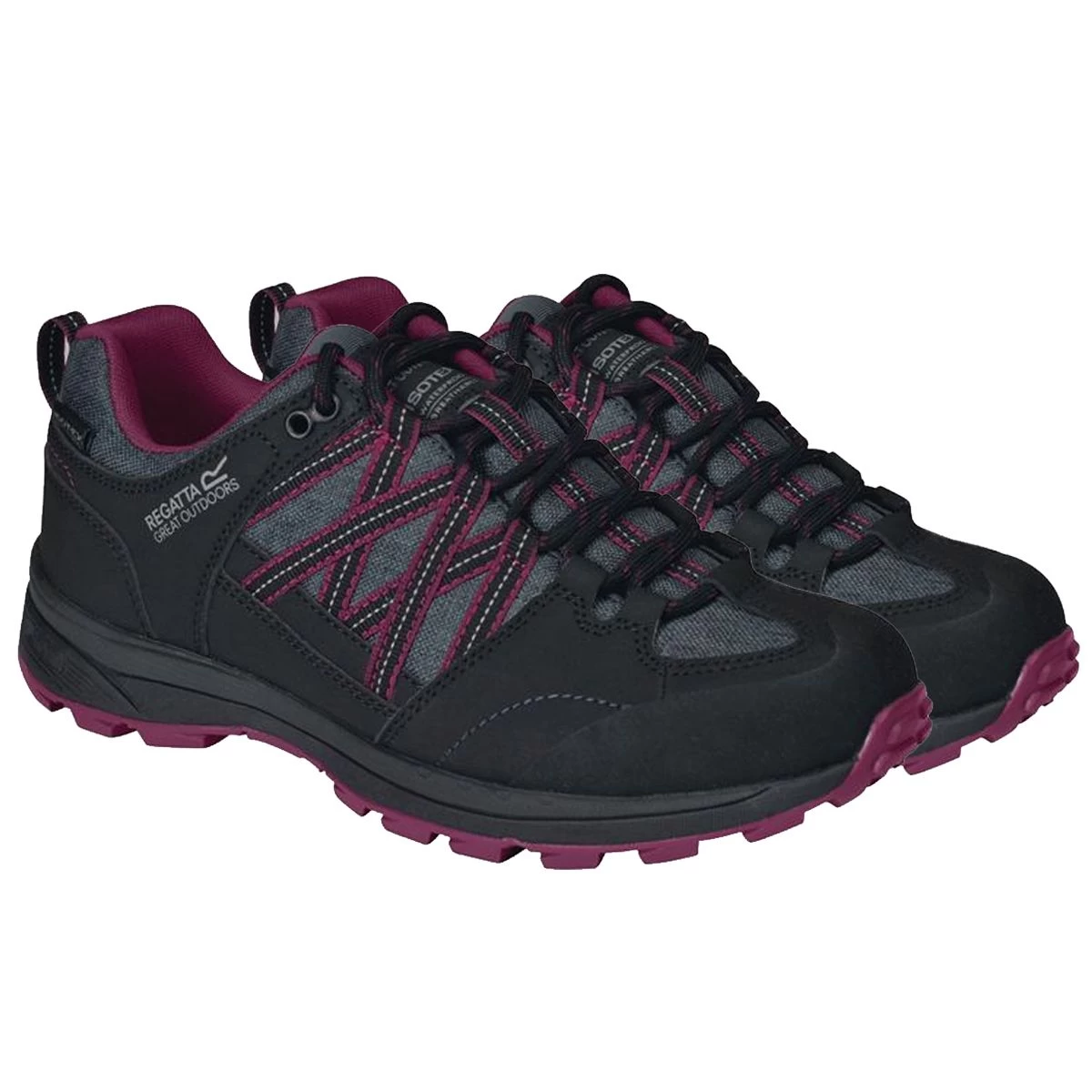 Regatta Women's Samaris II Low Walking Boots – Black/Purple 9 Regatta Women's Samaris II Low Walking Boots – Black/Purple - Image 9