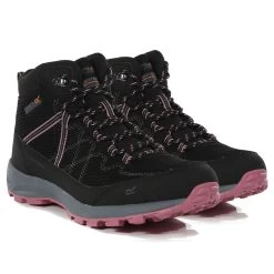 Regatta Women's Samaris Lite Mid Walking Boots –Black/Heather Rose