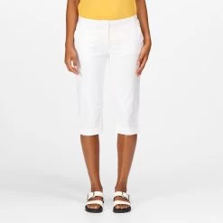 Regatta Women's Bayla Capri Trousers - White -Fashion Lady regatta women s bayla capri trousers white 1 1