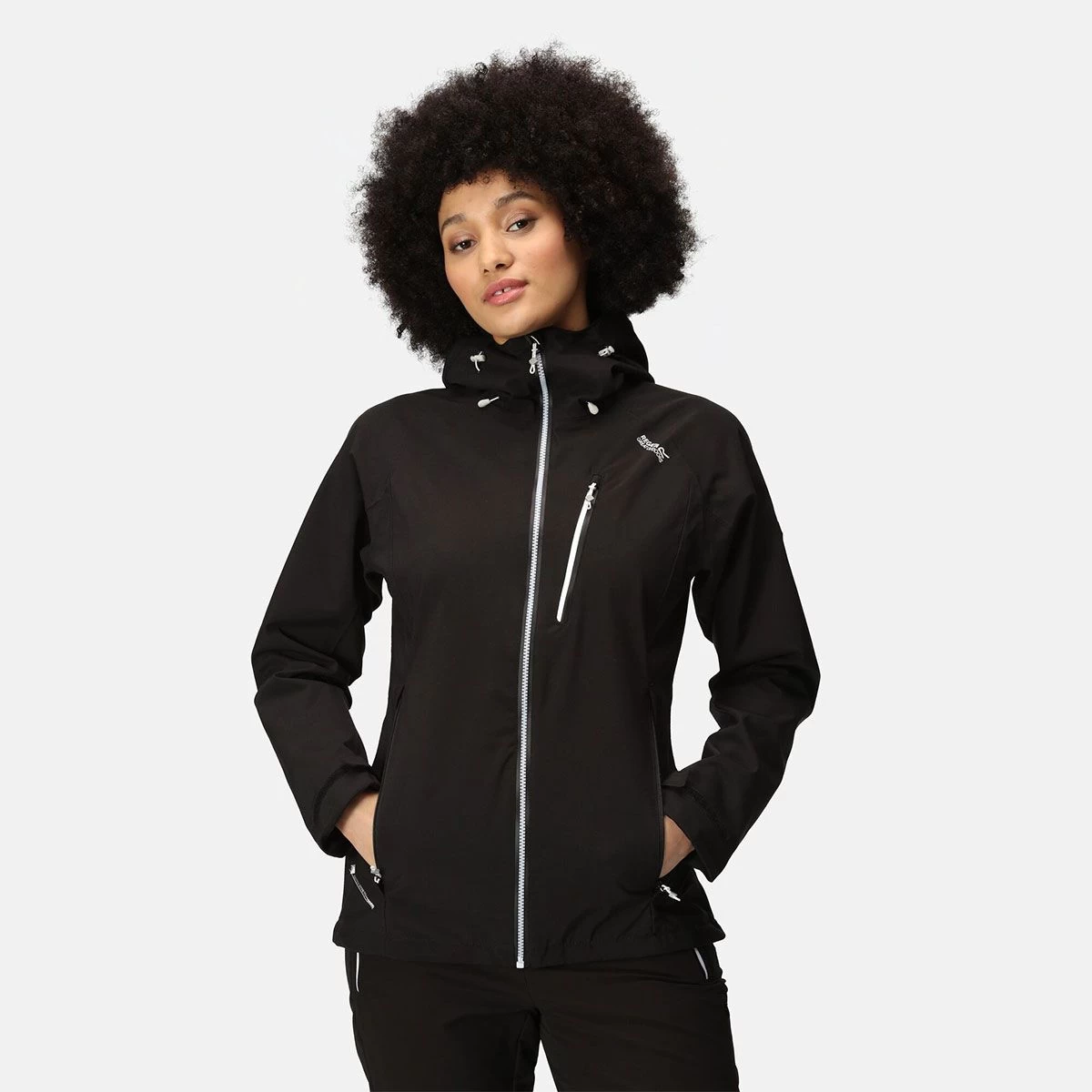 Regatta Women's Birchdale Waterproof Jacket - Black/White 1 Regatta Women's Birchdale Waterproof Jacket - Black/White