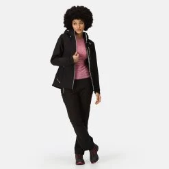 Regatta Women's Birchdale Waterproof Jacket - Black/White 14 Regatta Women's Birchdale Waterproof Jacket - Black/White -Fashion Lady regatta women s birchdale waterproof jacket black white 3