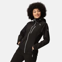 Regatta Women's Birchdale Waterproof Jacket - Black/White 12 Regatta Women's Birchdale Waterproof Jacket - Black/White -Fashion Lady regatta women s birchdale waterproof jacket black white 5