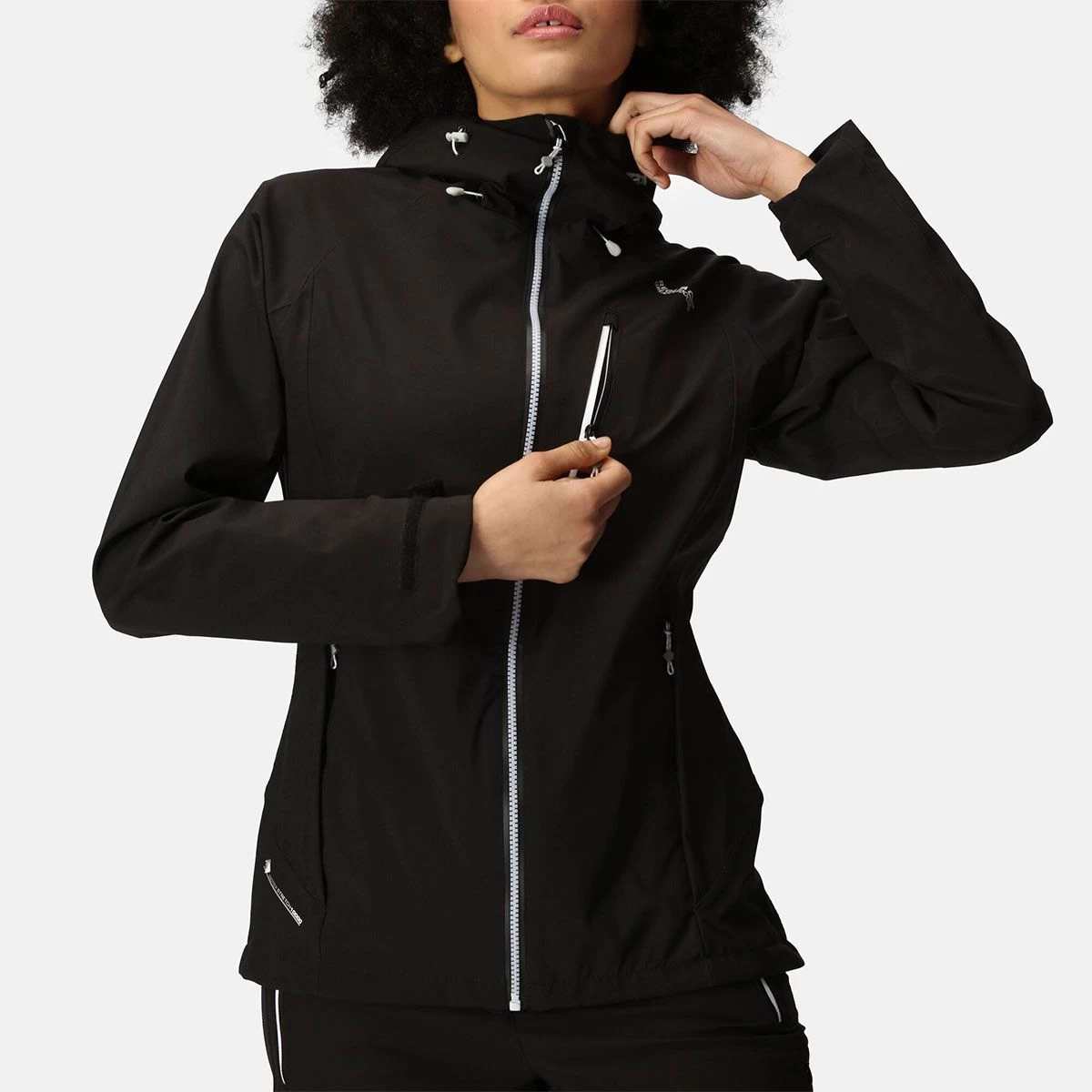 Regatta Women's Birchdale Waterproof Jacket - Black/White 2 Regatta Women's Birchdale Waterproof Jacket - Black/White - Image 2