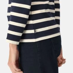Regatta Women's Federica Striped Long Sleeve Top - Navy/Light Vanilla -Fashion Lady regatta women s federica striped long sleeve top navy light vanilla 4