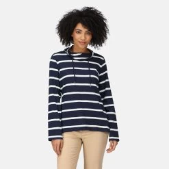 Regatta Women's Helvine Roll Neck Jumper - Navy & White Stripe -Fashion Lady regatta women s helvine roll neck jumper navy white stripe 1 1