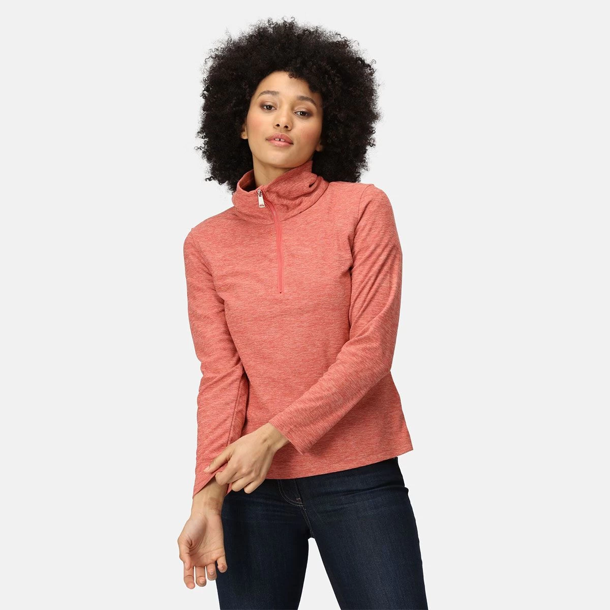Regatta Women's Kizmitt Half Zip Fleece - Mineral Red Marl 6 Regatta Women's Kizmitt Half Zip Fleece - Mineral Red Marl - Image 6