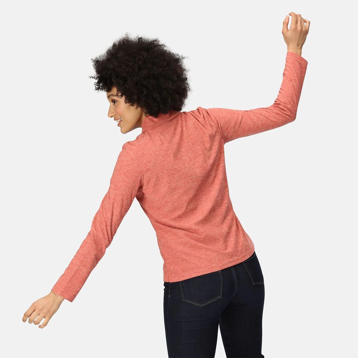 Regatta Women's Kizmitt Half Zip Fleece - Mineral Red Marl 2 Regatta Women's Kizmitt Half Zip Fleece - Mineral Red Marl - Image 2